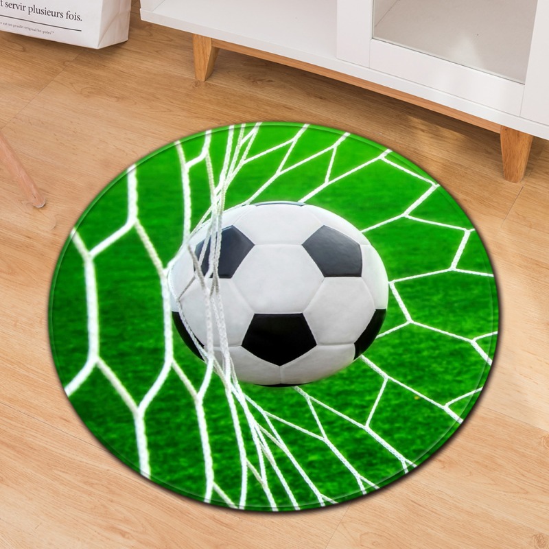 Soccer Theme Round Carpet Spor - Commercial Printing Format review and price